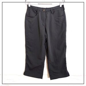 The North Face Women Pants 8 Capri Gray UPF 50 Quick Dry Hiking Fishing Pockets